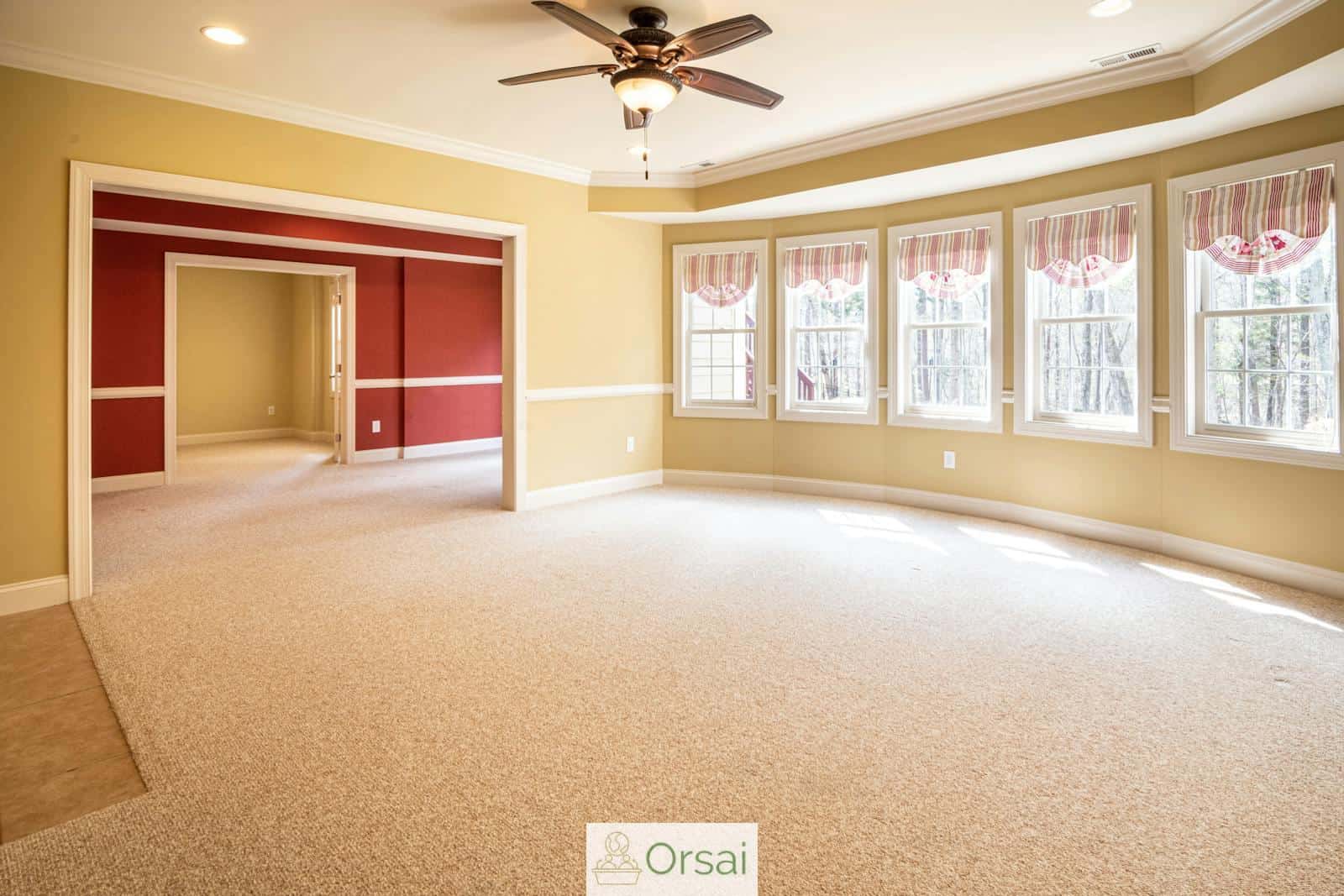 A Ceiling Fan at the Center of a Room